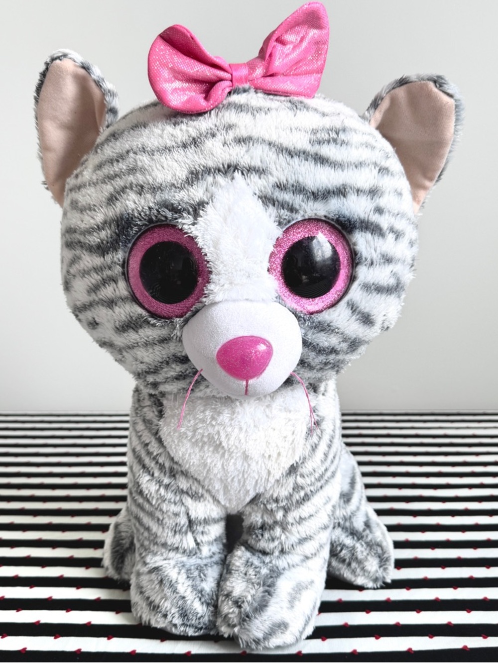 Ty Beanie Boos Kiki the Grey Cat 16”